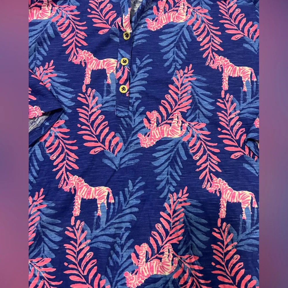 Lilly Pulitzer Tiegan Top Royal Purple Dazzle - Picture 3 of 4